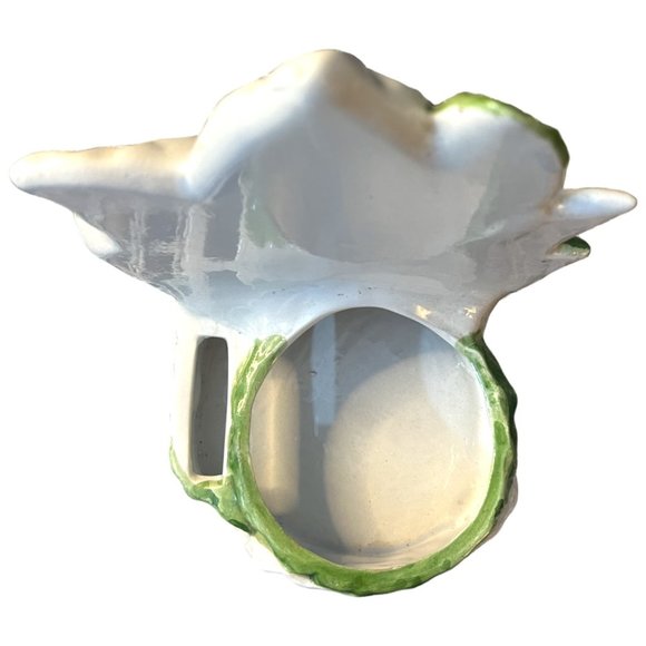 CERAMICA CONTINENTAL Vtg Calla Lily Pottery Planter Pot 9"x7.5"x6" - Picture 10 of 11